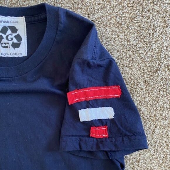 Navy Blue Nautical Anchor Short Sleeve Cotton Tee T Shirt Small - Picture 5 of 8